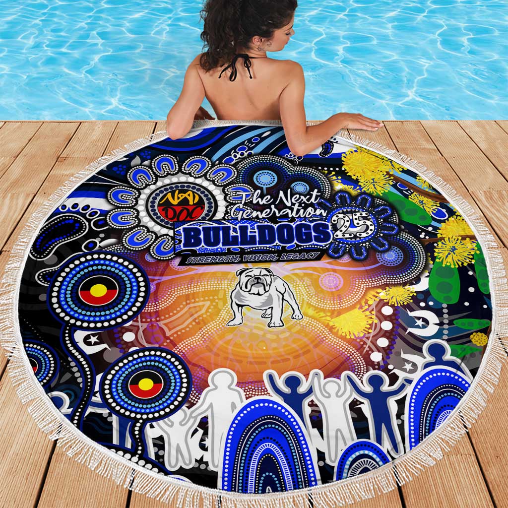 NAIDOC Week 2025 Bulldogs Rugby Beach Blanket Aboriginal Dot Painting