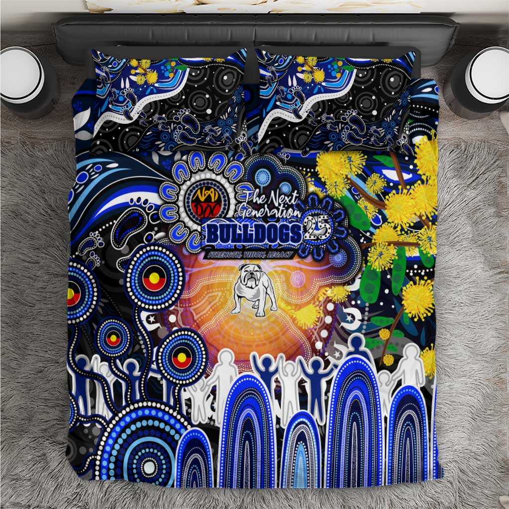 NAIDOC Week 2025 Bulldogs Rugby Bedding Set Aboriginal Dot Painting