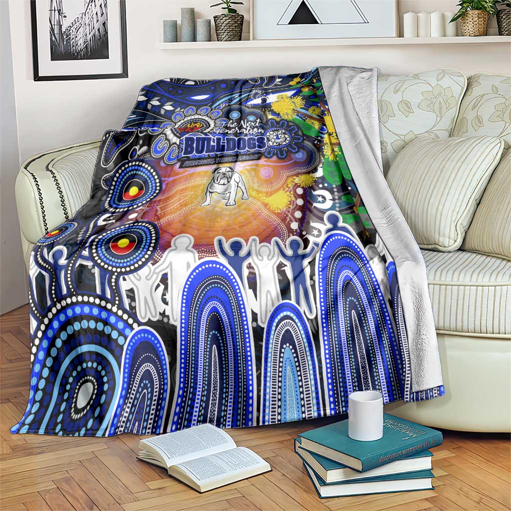 NAIDOC Week 2025 Bulldogs Rugby Blanket Aboriginal Dot Painting