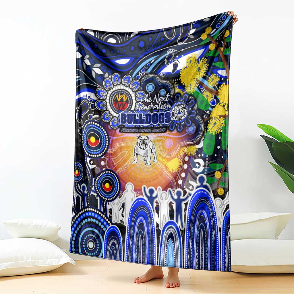 NAIDOC Week 2025 Bulldogs Rugby Blanket Aboriginal Dot Painting