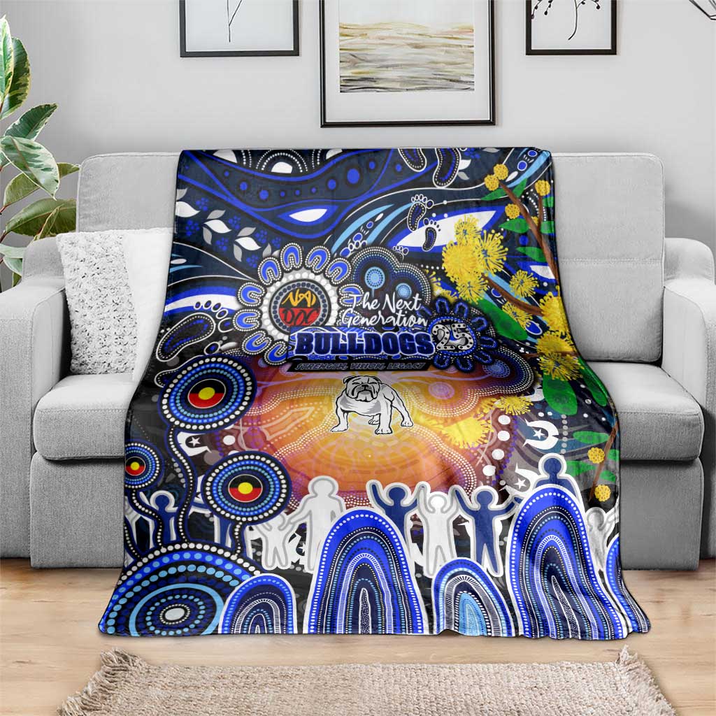 NAIDOC Week 2025 Bulldogs Rugby Blanket Aboriginal Dot Painting
