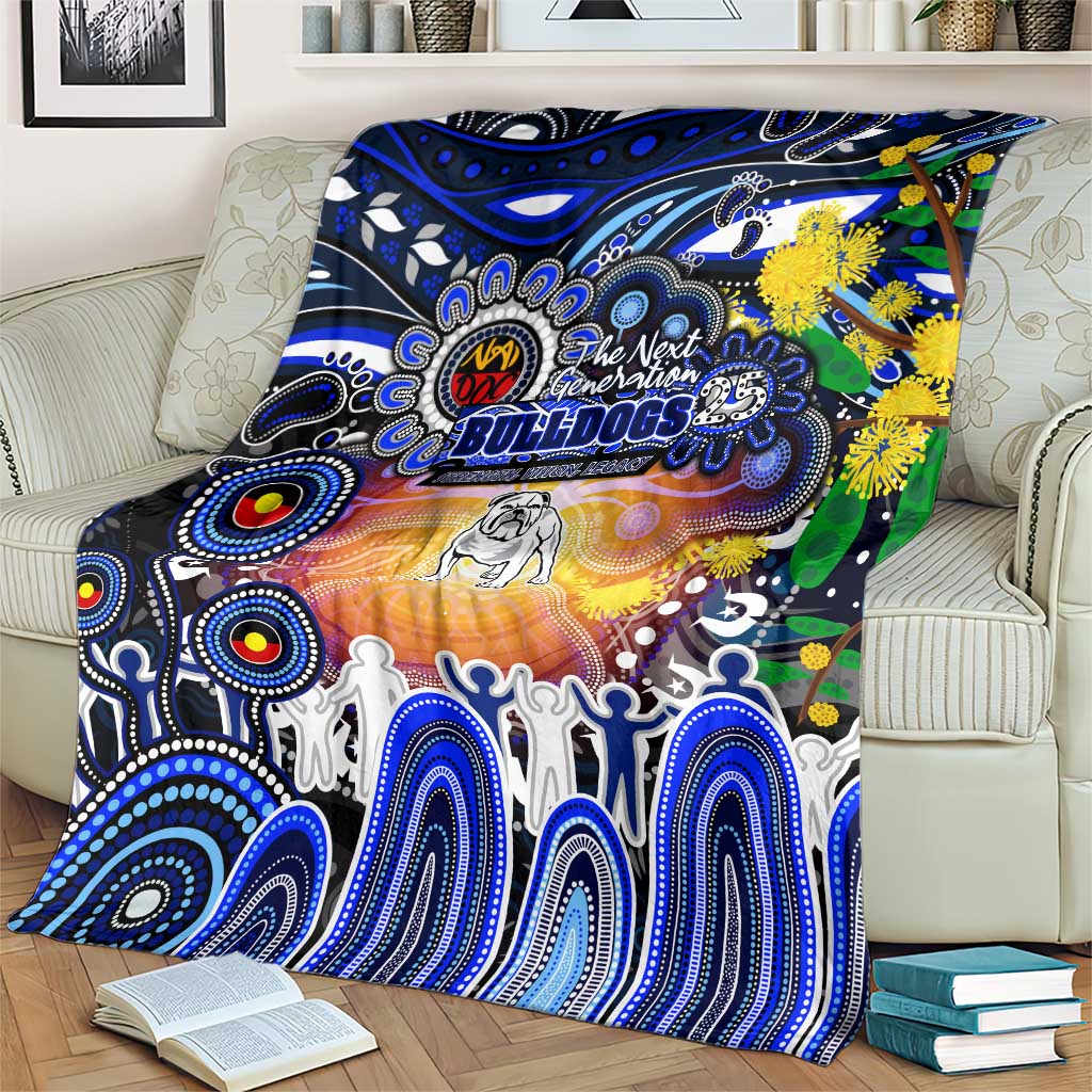 NAIDOC Week 2025 Bulldogs Rugby Blanket Aboriginal Dot Painting