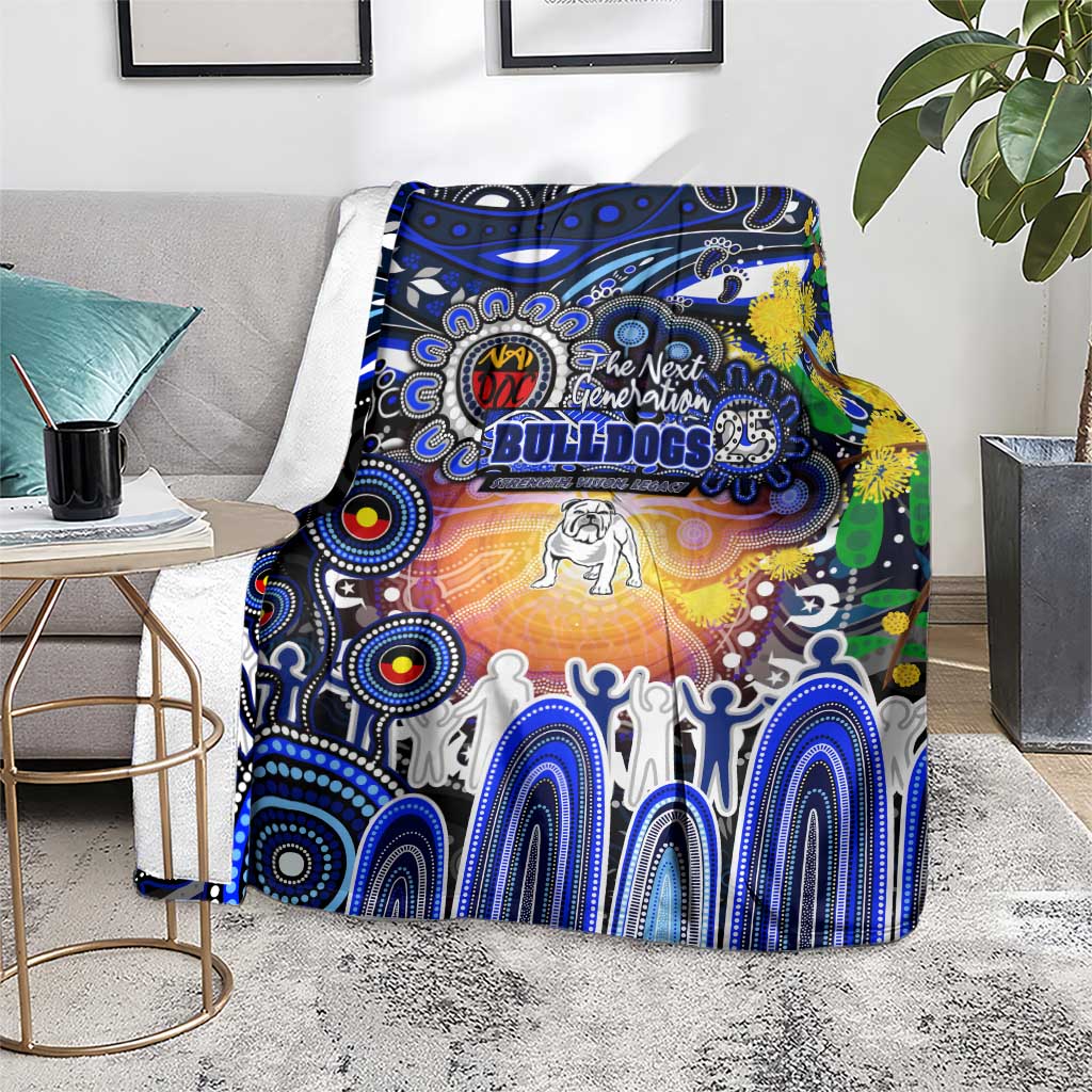 NAIDOC Week 2025 Bulldogs Rugby Blanket Aboriginal Dot Painting