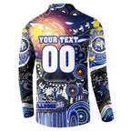 Personalised NAIDOC Week 2025 Bulldogs Rugby Button Sweatshirt Aboriginal Dot Painting