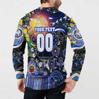 Personalised NAIDOC Week 2025 Bulldogs Rugby Button Sweatshirt Aboriginal Dot Painting