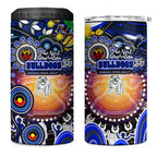 NAIDOC Week 2025 Bulldogs Rugby 4 in 1 Can Cooler Tumbler Aboriginal Dot Painting