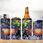 NAIDOC Week 2025 Bulldogs Rugby 4 in 1 Can Cooler Tumbler Aboriginal Dot Painting