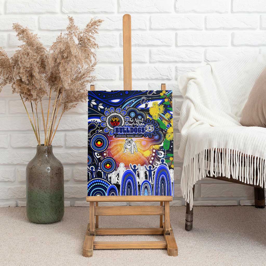 NAIDOC Week 2025 Bulldogs Rugby Canvas Wall Art Aboriginal Dot Painting