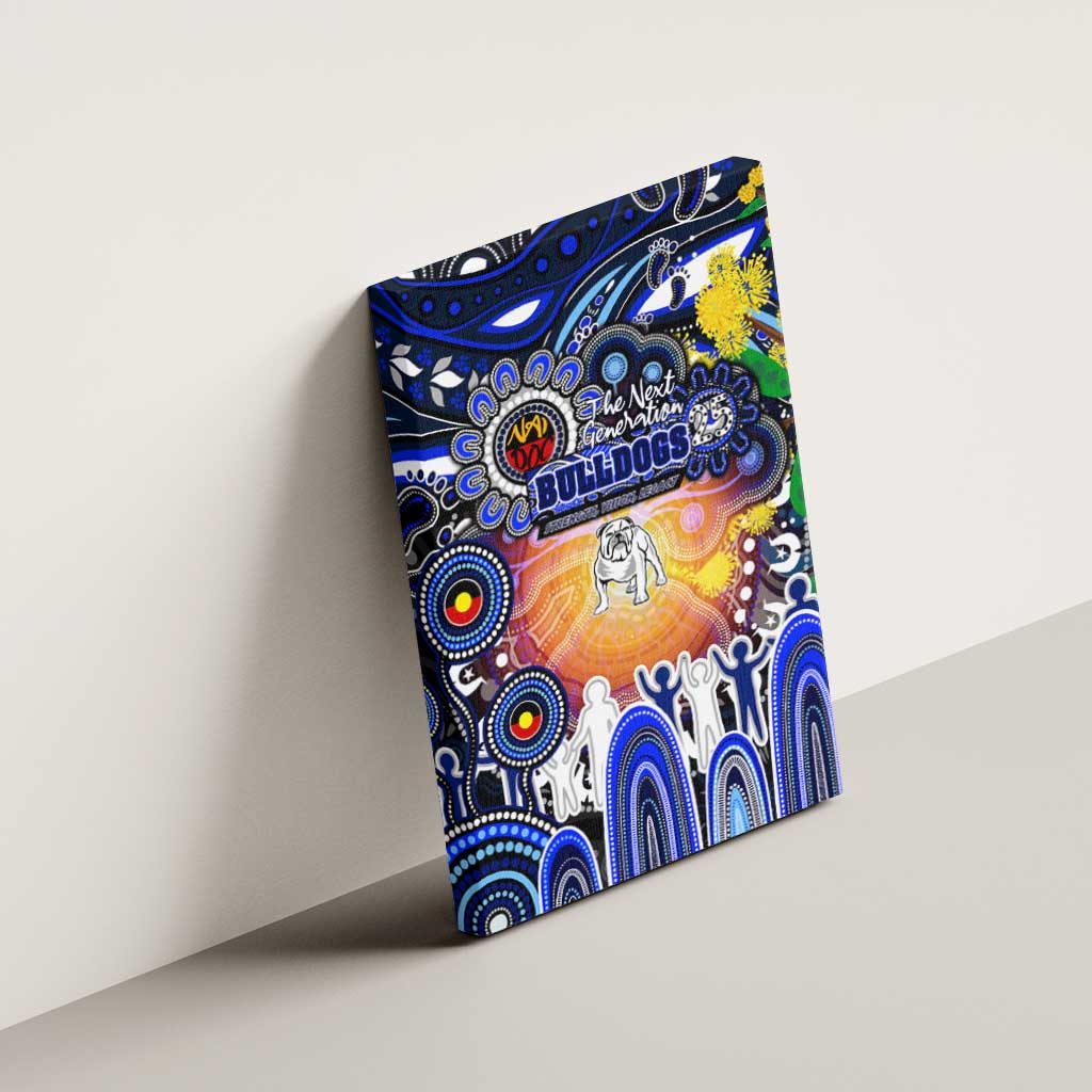 NAIDOC Week 2025 Bulldogs Rugby Canvas Wall Art Aboriginal Dot Painting
