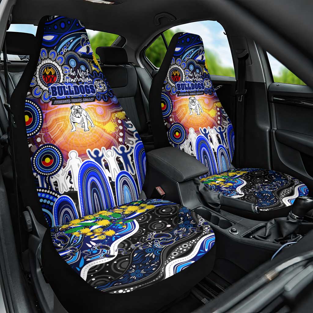 NAIDOC Week 2025 Bulldogs Rugby Car Seat Cover Aboriginal Dot Painting