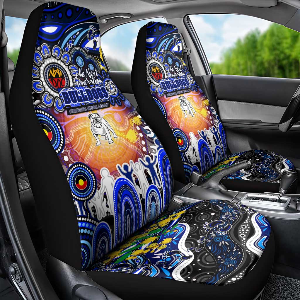 NAIDOC Week 2025 Bulldogs Rugby Car Seat Cover Aboriginal Dot Painting