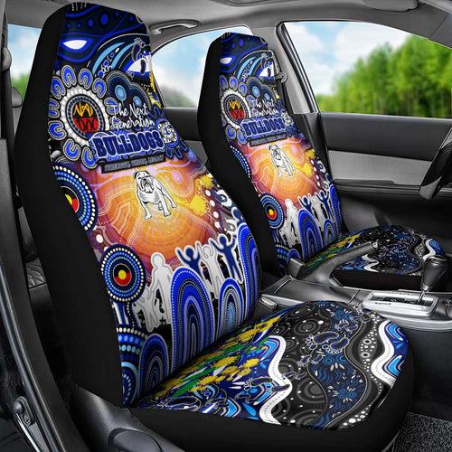 NAIDOC Week 2025 Bulldogs Rugby Car Seat Cover Aboriginal Dot Painting