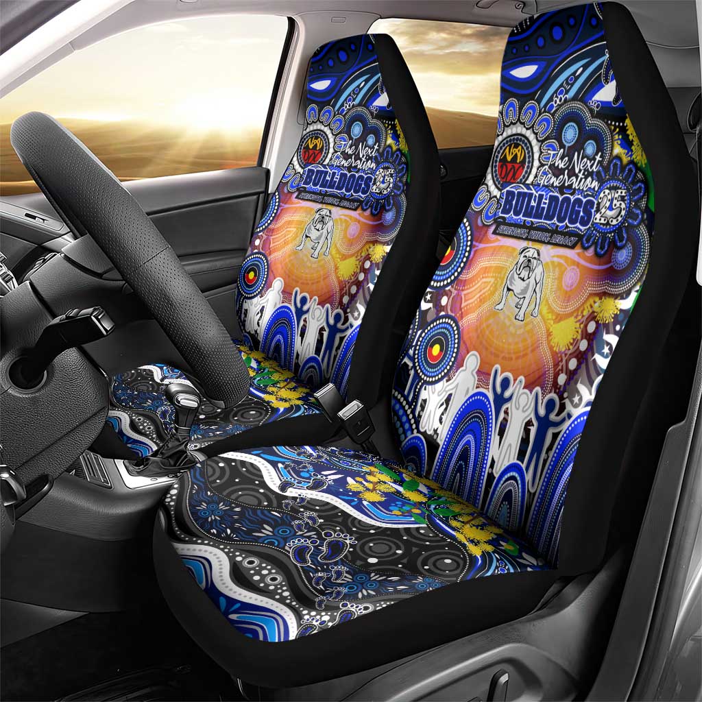 NAIDOC Week 2025 Bulldogs Rugby Car Seat Cover Aboriginal Dot Painting
