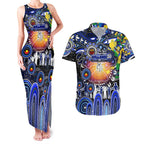 Personalised NAIDOC Week 2025 Bulldogs Rugby Couples Matching Tank Maxi Dress and Hawaiian Shirt Aboriginal Dot Painting