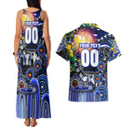 Personalised NAIDOC Week 2025 Bulldogs Rugby Couples Matching Tank Maxi Dress and Hawaiian Shirt Aboriginal Dot Painting
