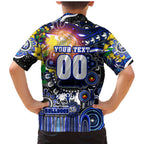 Personalised NAIDOC Week 2025 Bulldogs Rugby Family Matching Mermaid Dress and Hawaiian Shirt Aboriginal Dot Painting