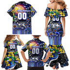 Personalised NAIDOC Week 2025 Bulldogs Rugby Family Matching Mermaid Dress and Hawaiian Shirt Aboriginal Dot Painting
