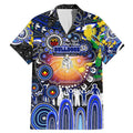 Personalised NAIDOC Week 2025 Bulldogs Rugby Family Matching Mermaid Dress and Hawaiian Shirt Aboriginal Dot Painting