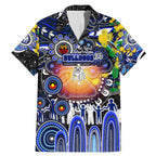 Personalised NAIDOC Week 2025 Bulldogs Rugby Family Matching Mermaid Dress and Hawaiian Shirt Aboriginal Dot Painting