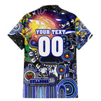Personalised NAIDOC Week 2025 Bulldogs Rugby Family Matching Mermaid Dress and Hawaiian Shirt Aboriginal Dot Painting