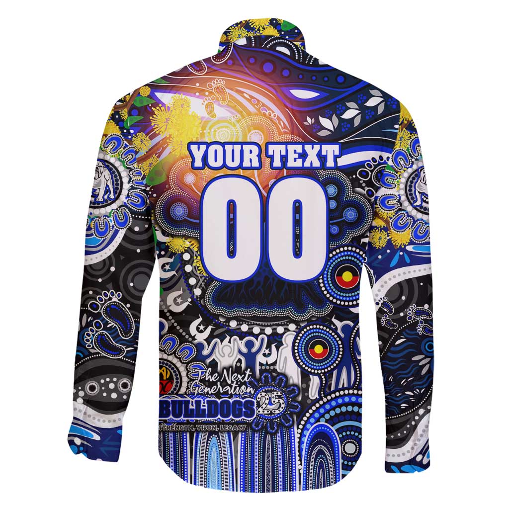 Personalised NAIDOC Week 2025 Bulldogs Rugby Family Matching Tank Maxi Dress and Hawaiian Shirt Aboriginal Dot Painting