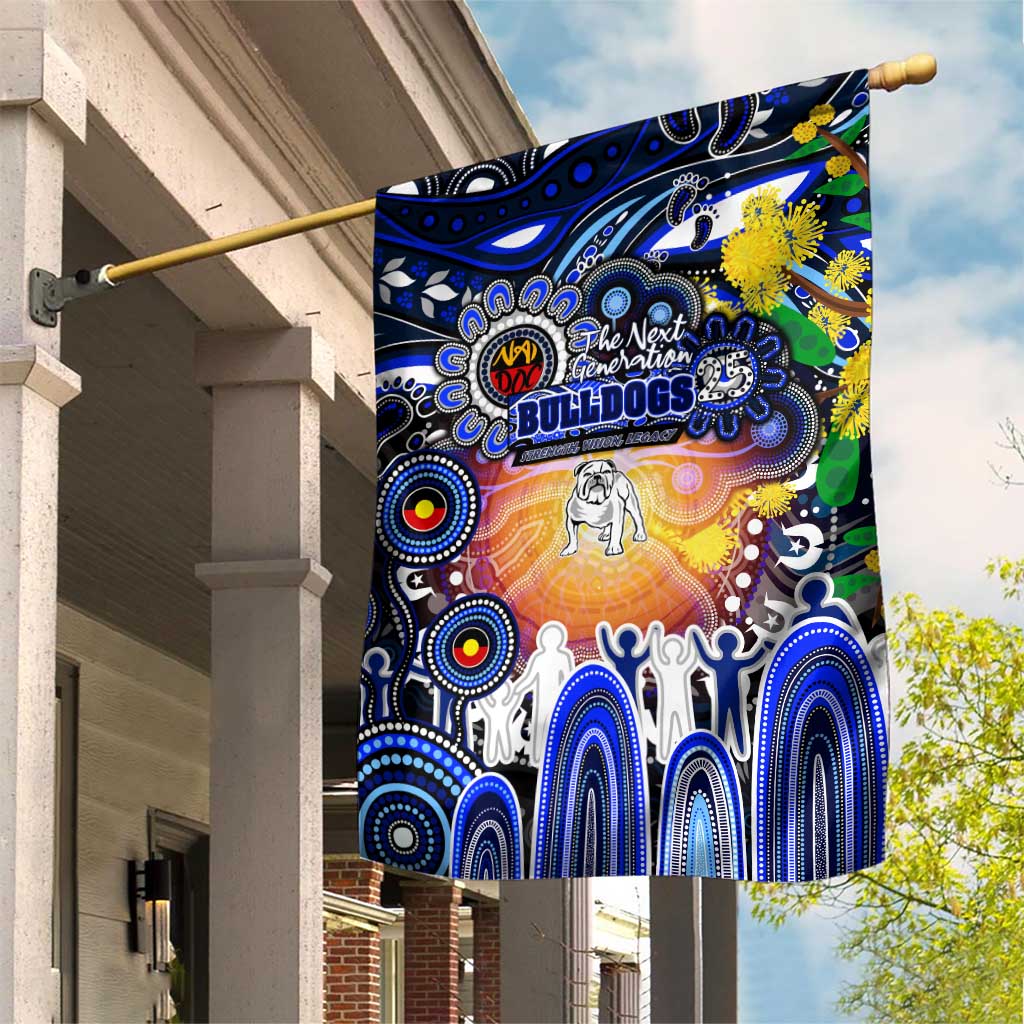 NAIDOC Week 2025 Bulldogs Rugby Garden Flag Aboriginal Dot Painting