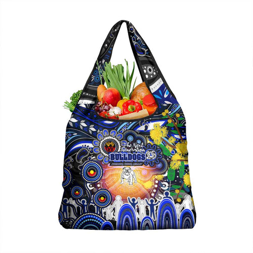 NAIDOC Week 2025 Bulldogs Rugby Grocery Bag Aboriginal Dot Painting