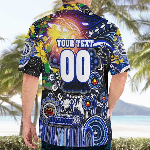 Personalised NAIDOC Week 2025 Bulldogs Rugby Hawaiian Shirt Aboriginal Dot Painting