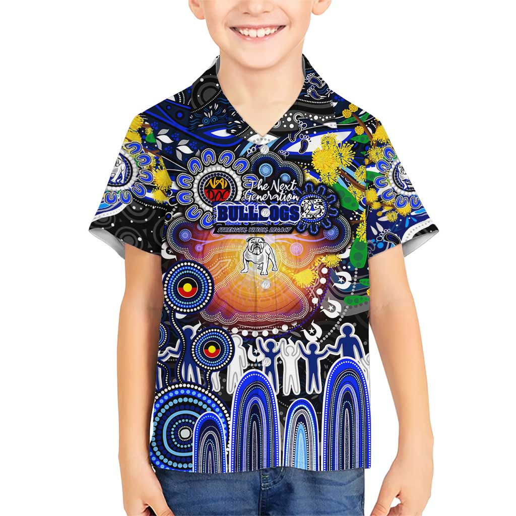 Personalised NAIDOC Week 2025 Bulldogs Rugby Hawaiian Shirt Aboriginal Dot Painting