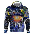 Personalised NAIDOC Week 2025 Bulldogs Rugby Hoodie Aboriginal Dot Painting