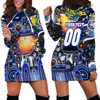 Personalised NAIDOC Week 2025 Bulldogs Rugby Hoodie Dress Aboriginal Dot Painting