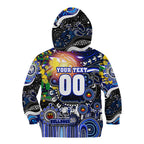 Personalised NAIDOC Week 2025 Bulldogs Rugby Kid Hoodie Aboriginal Dot Painting