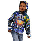Personalised NAIDOC Week 2025 Bulldogs Rugby Kid Hoodie Aboriginal Dot Painting