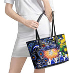 NAIDOC Week 2025 Bulldogs Rugby Leather Tote Bag Aboriginal Dot Painting