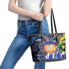 NAIDOC Week 2025 Bulldogs Rugby Leather Tote Bag Aboriginal Dot Painting