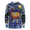 Personalised NAIDOC Week 2025 Bulldogs Rugby Long Sleeve Shirt Aboriginal Dot Painting