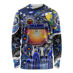 Personalised NAIDOC Week 2025 Bulldogs Rugby Long Sleeve Shirt Aboriginal Dot Painting