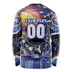 Personalised NAIDOC Week 2025 Bulldogs Rugby Long Sleeve Shirt Aboriginal Dot Painting