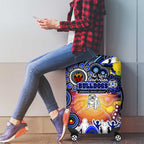 NAIDOC Week 2025 Bulldogs Rugby Luggage Cover Aboriginal Dot Painting