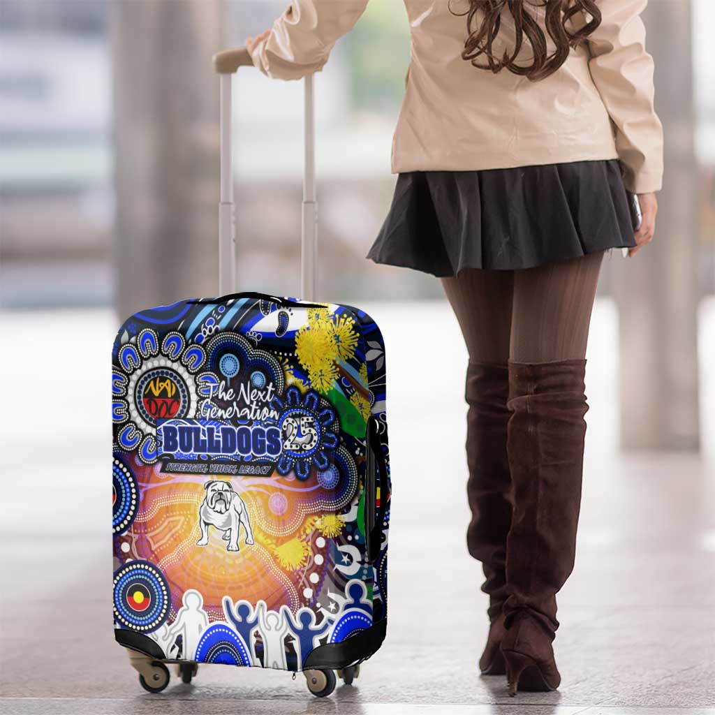 NAIDOC Week 2025 Bulldogs Rugby Luggage Cover Aboriginal Dot Painting