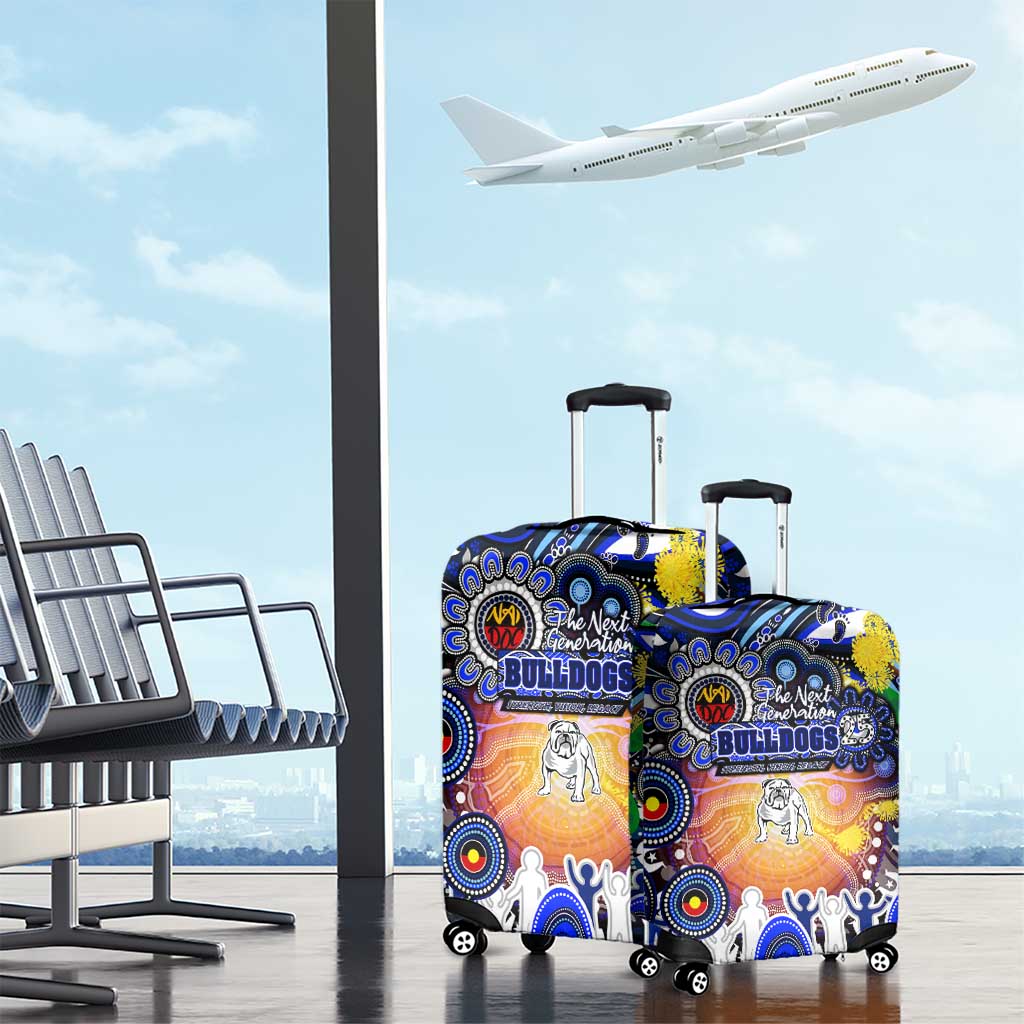 NAIDOC Week 2025 Bulldogs Rugby Luggage Cover Aboriginal Dot Painting