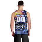 Personalised NAIDOC Week 2025 Bulldogs Rugby Men Tank Top Aboriginal Dot Painting