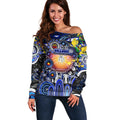 Personalised NAIDOC Week 2025 Bulldogs Rugby Off Shoulder Sweater Aboriginal Dot Painting