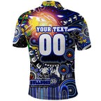 Personalised NAIDOC Week 2025 Bulldogs Rugby Polo Shirt Aboriginal Dot Painting