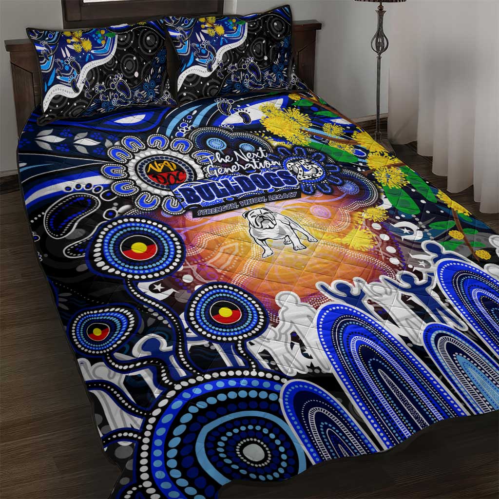 NAIDOC Week 2025 Bulldogs Rugby Quilt Bed Set Aboriginal Dot Painting