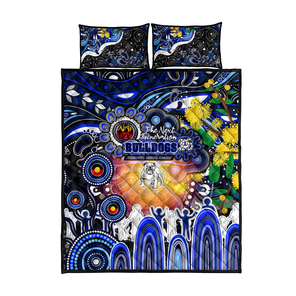 NAIDOC Week 2025 Bulldogs Rugby Quilt Bed Set Aboriginal Dot Painting