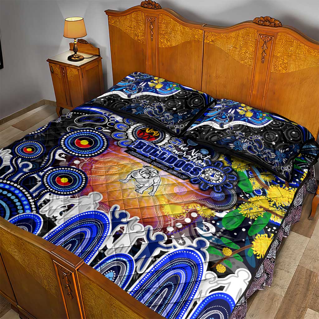 NAIDOC Week 2025 Bulldogs Rugby Quilt Bed Set Aboriginal Dot Painting