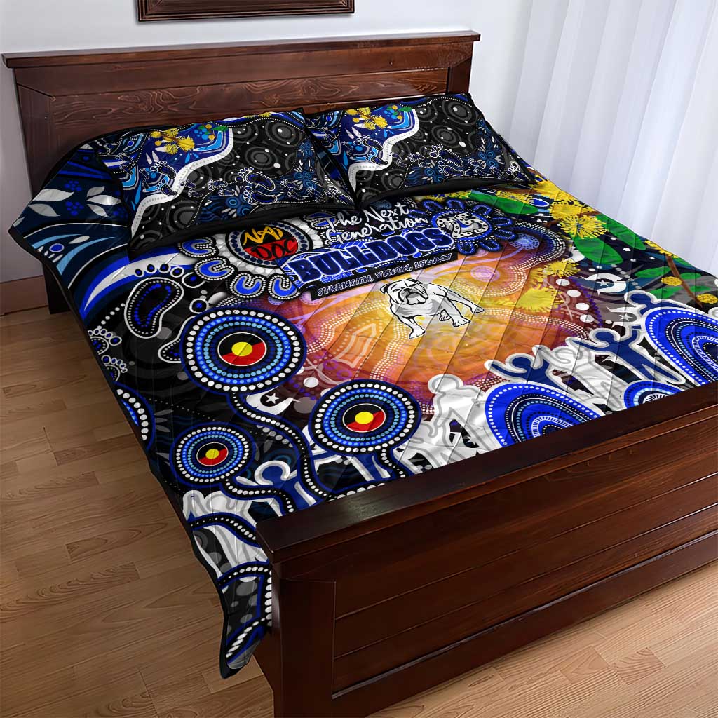 NAIDOC Week 2025 Bulldogs Rugby Quilt Bed Set Aboriginal Dot Painting