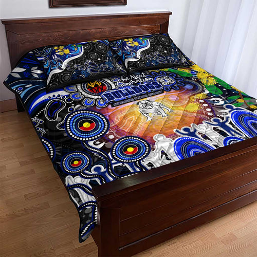 NAIDOC Week 2025 Bulldogs Rugby Quilt Bed Set Aboriginal Dot Painting