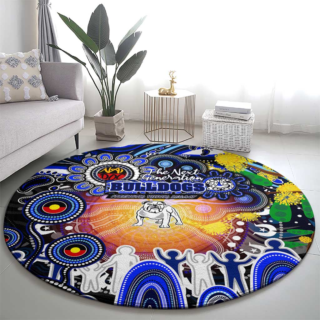 NAIDOC Week 2025 Bulldogs Rugby Round Carpet Aboriginal Dot Painting